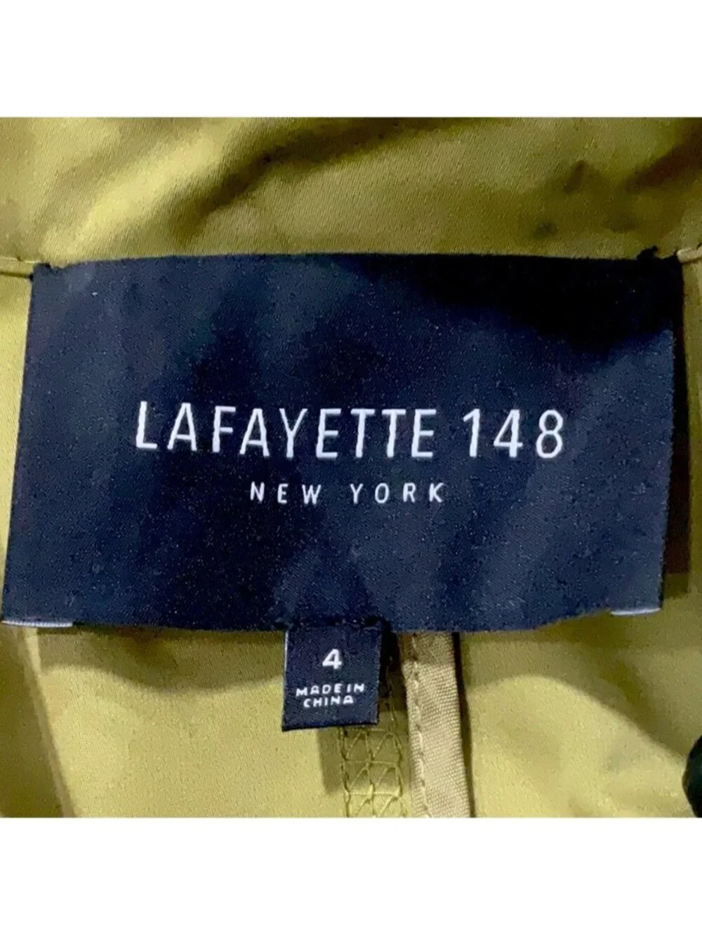 Lafayette 148 New York Reva Couture Sugarcane Jacket Blazer 4 Chartreuse Zip Up